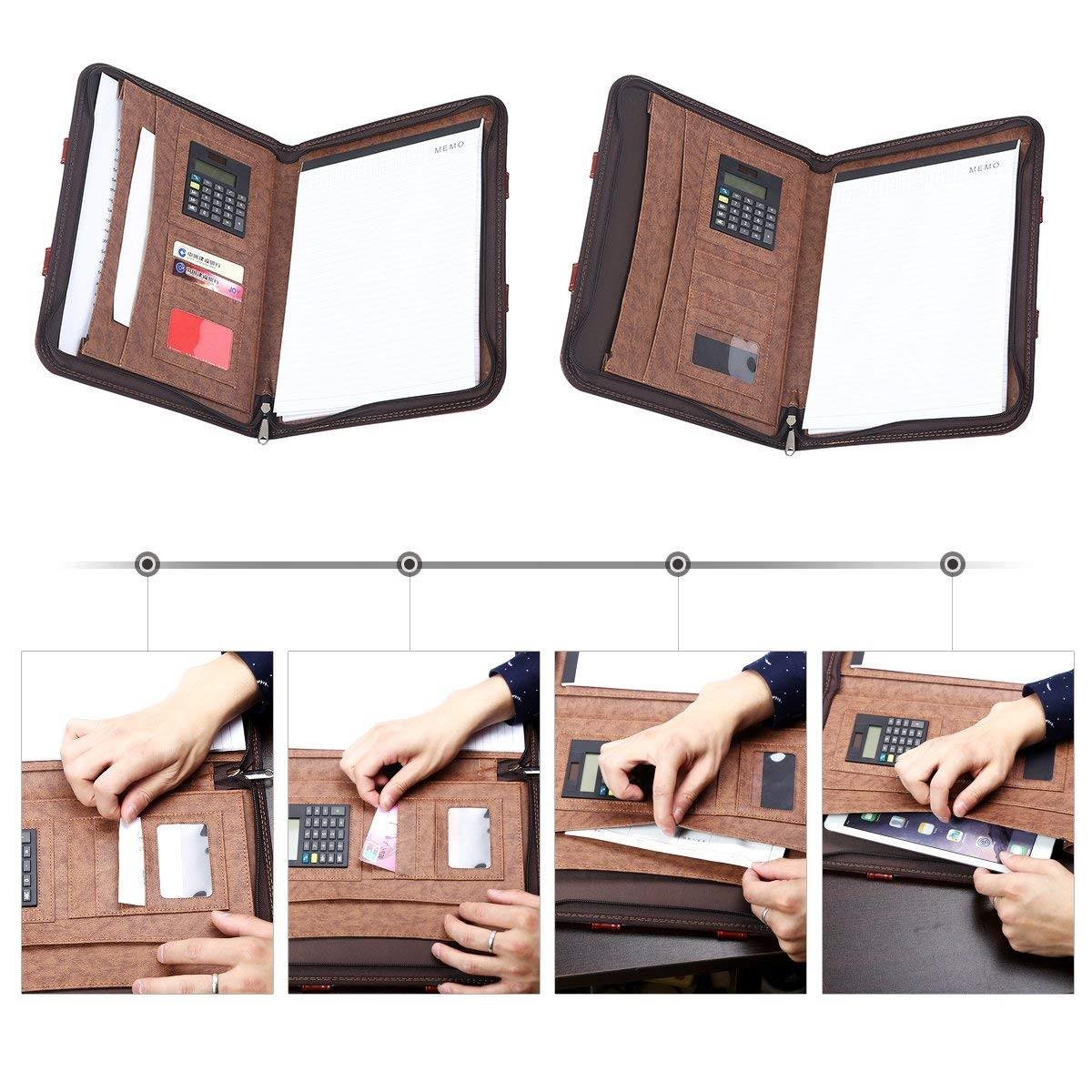 Red PU Leather Compendium-6