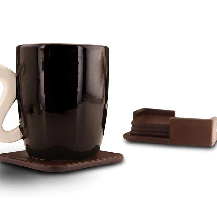 Logo leather coaster Logo leather coaster