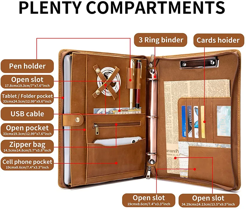 leather portfolio folder