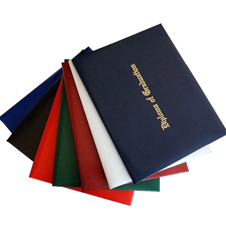 blue diploma holder