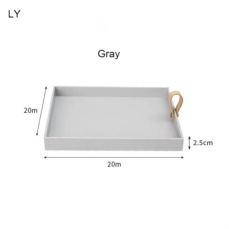 Gray Leather Tray Gray Leather Tray