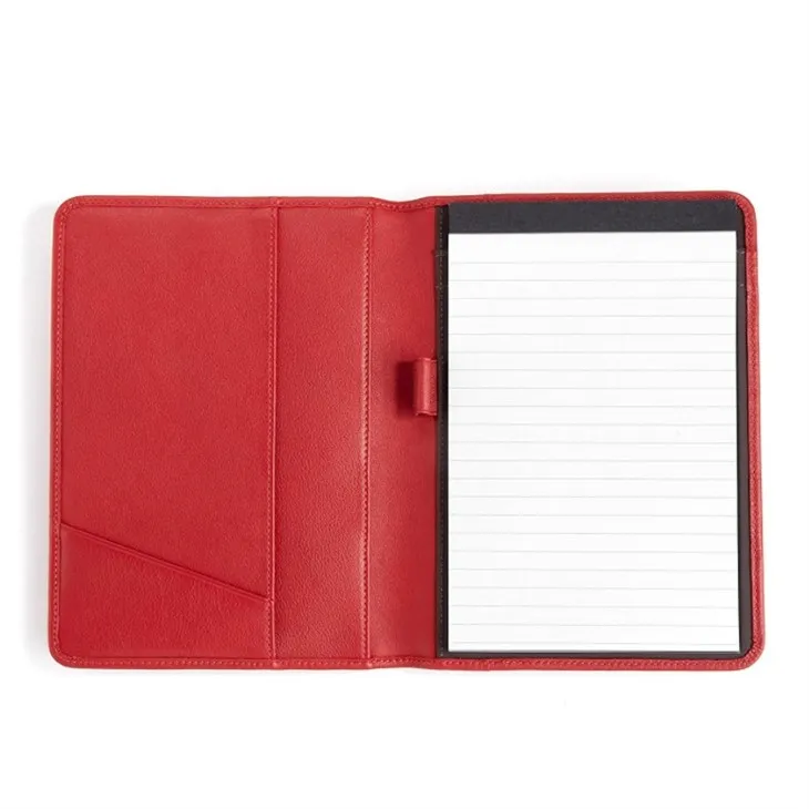 Red Leather Bill Folder