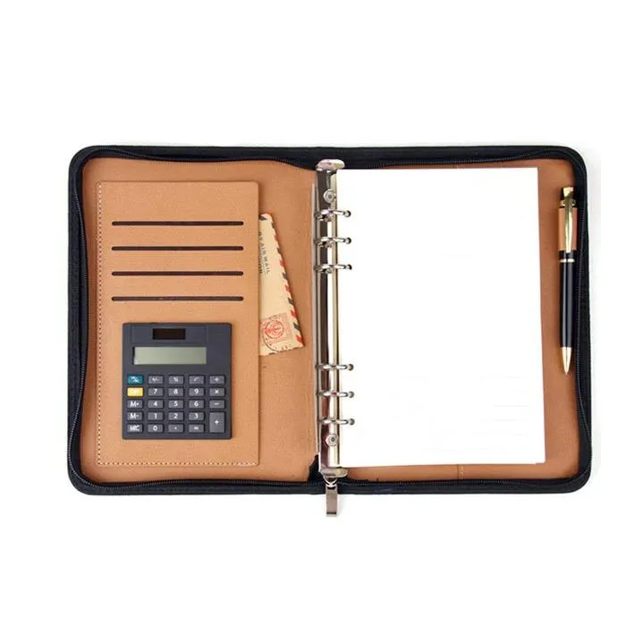 A5 Soft Leather Binder With Notebook A5 Soft Leather Binder With Notebook