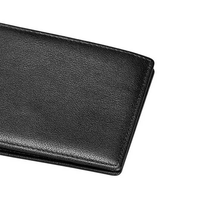 Black Branded Men Wallet Faux Leather