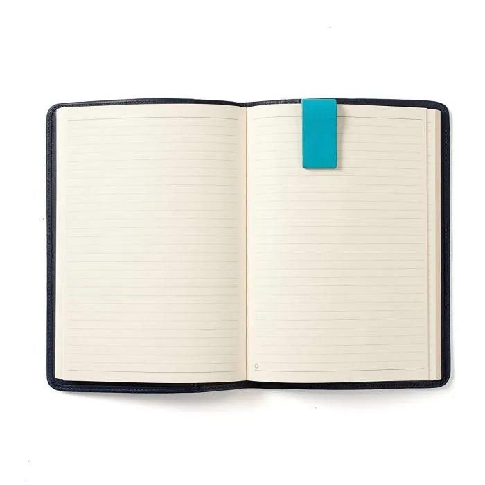 Blue Small Size PU Leather Bookmark