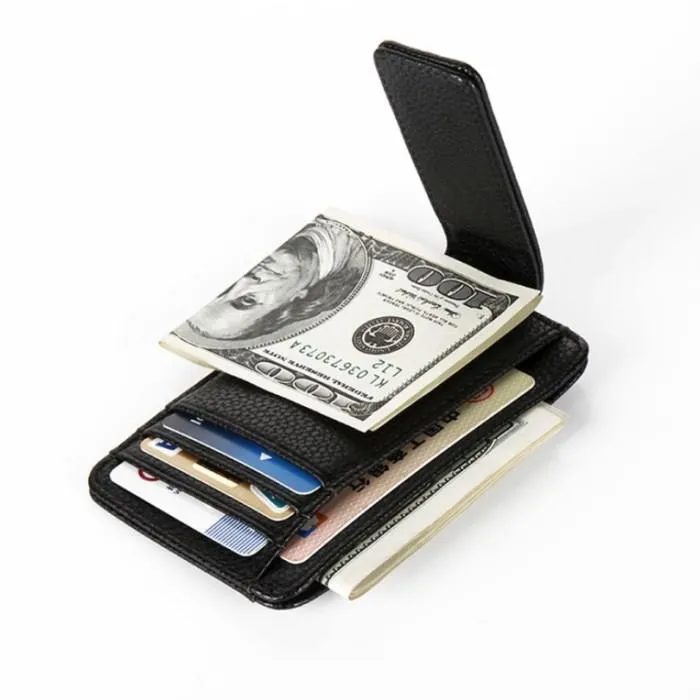 Leather Money Clip Card Holder Leather Money Clip Card Holder