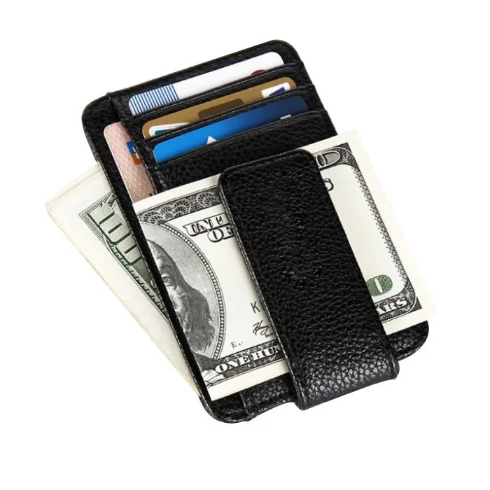 Leather Money Clip Card Holder Leather Money Clip Card Holder