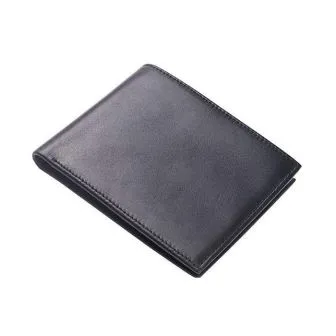 Black Branded Men Wallet Faux Leather