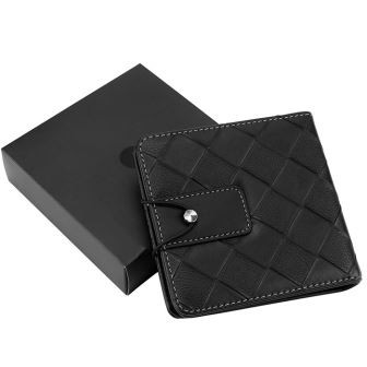 Black Elastic Band PU Leather CD Veske