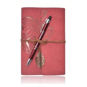 Emboss Logo PU Leather Travel Diary