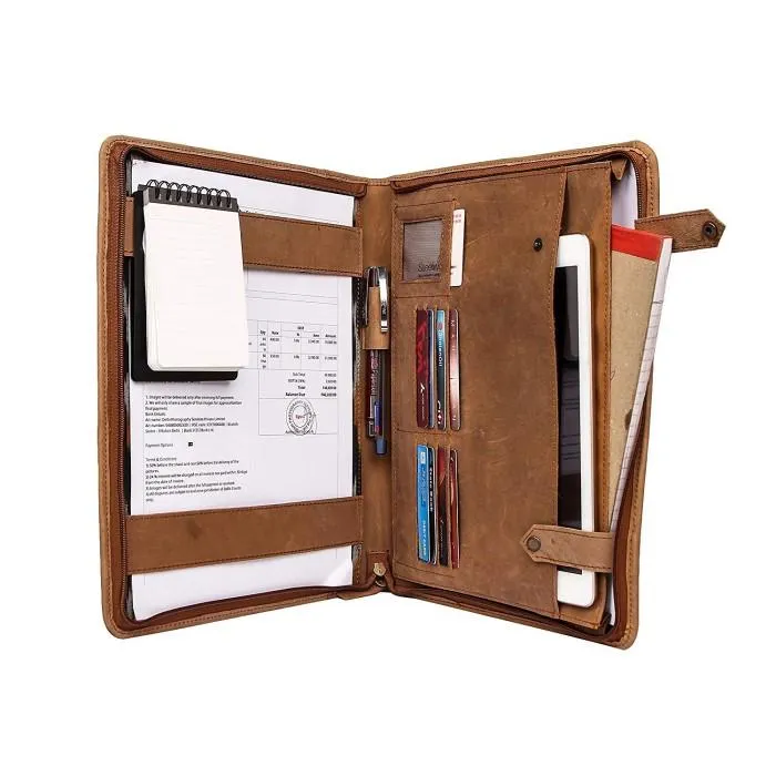 Thin Closure PU Leather Document Holder