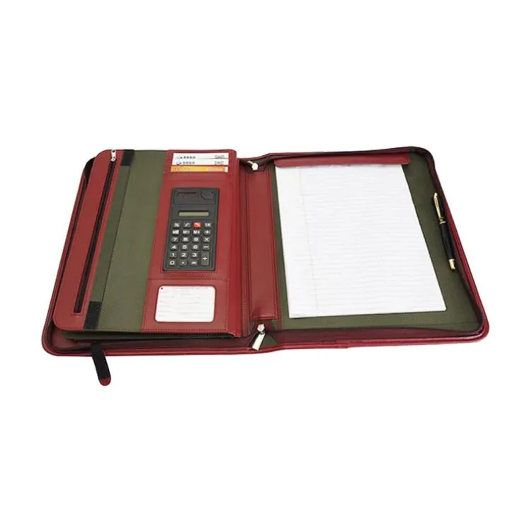 personalized portable leather portfolio