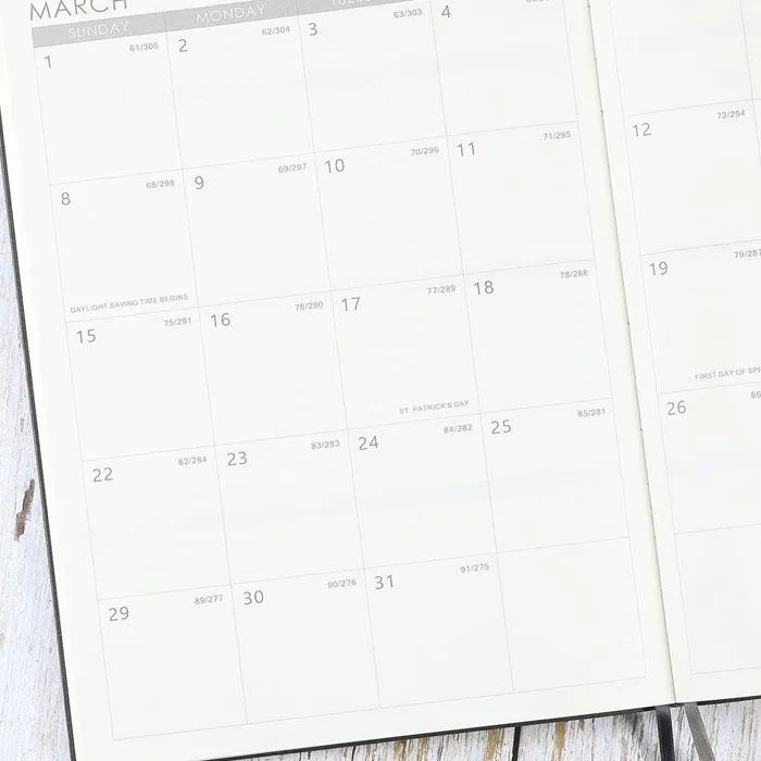 Brown Leather Monthly Planner