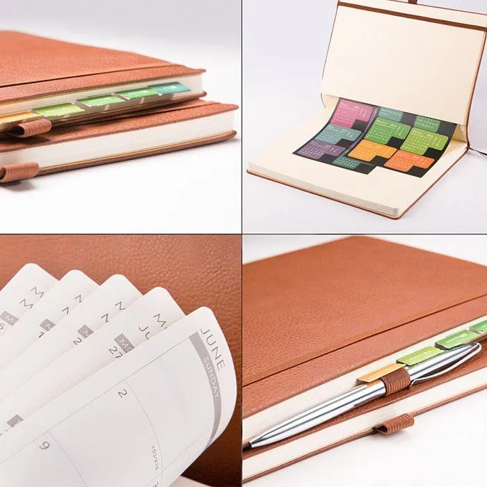 Brown Leather Monthly Planner