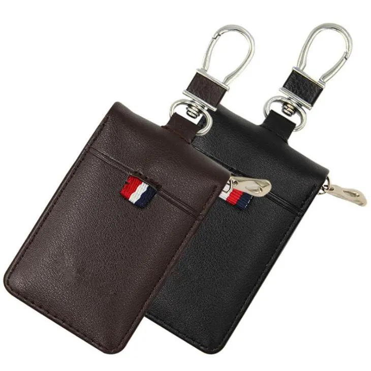 High-End Leather Car Key Case