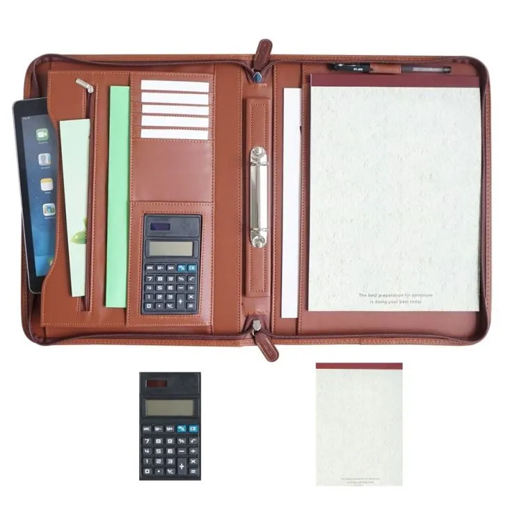 Leather A4 Compendium Personalised Leather A4 Compendium Personalised