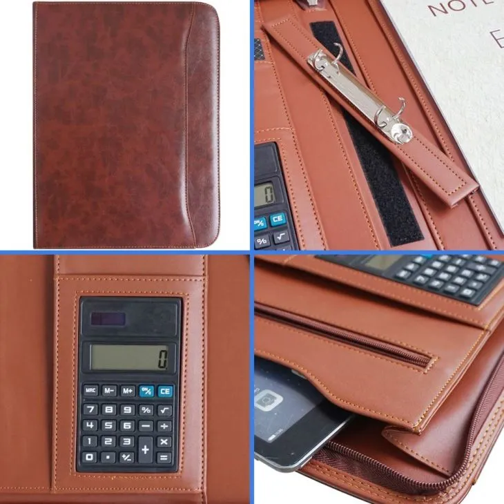 Leather A4 Compendium Personalised Leather A4 Compendium Personalised