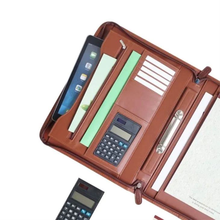 Leather A4 Compendium Personalised Leather A4 Compendium Personalised