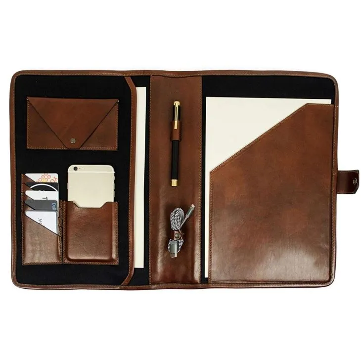 Leather Folder With Pockets