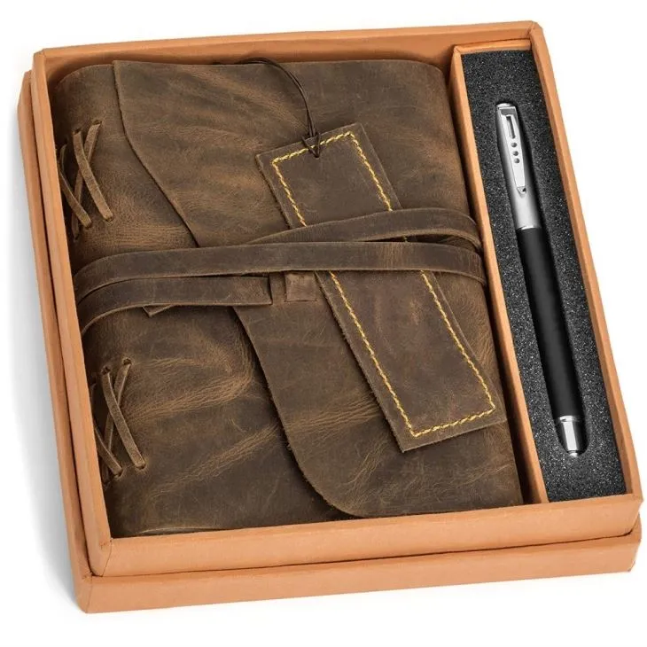 Leather Notebook And Pen Set Leather Notebook And Pen Set