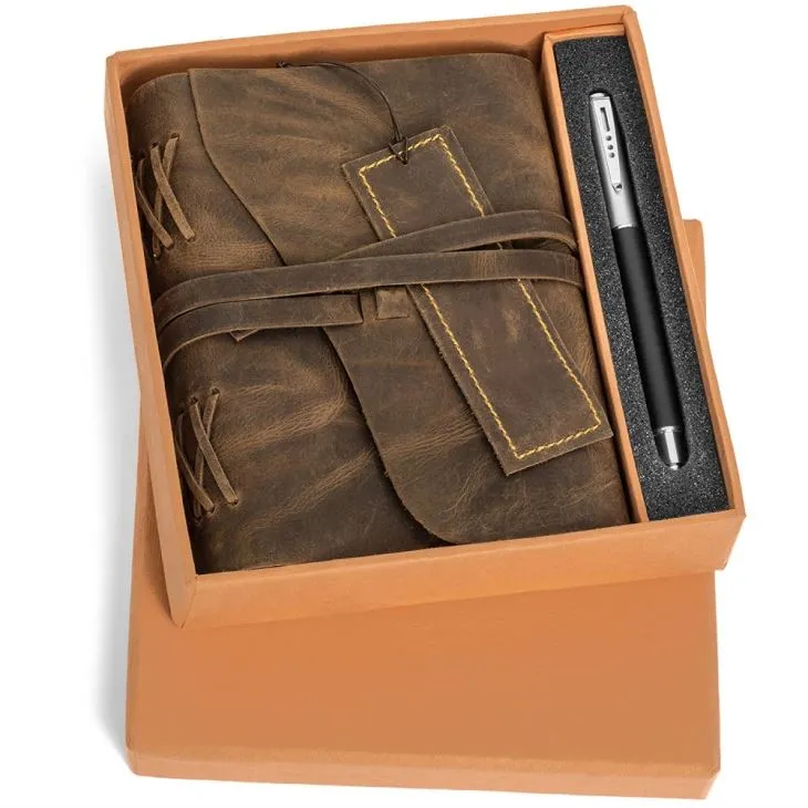 Leather Notebook And Pen Set Leather Notebook And Pen Set