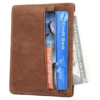 Slim RFID Leather Credit Holder