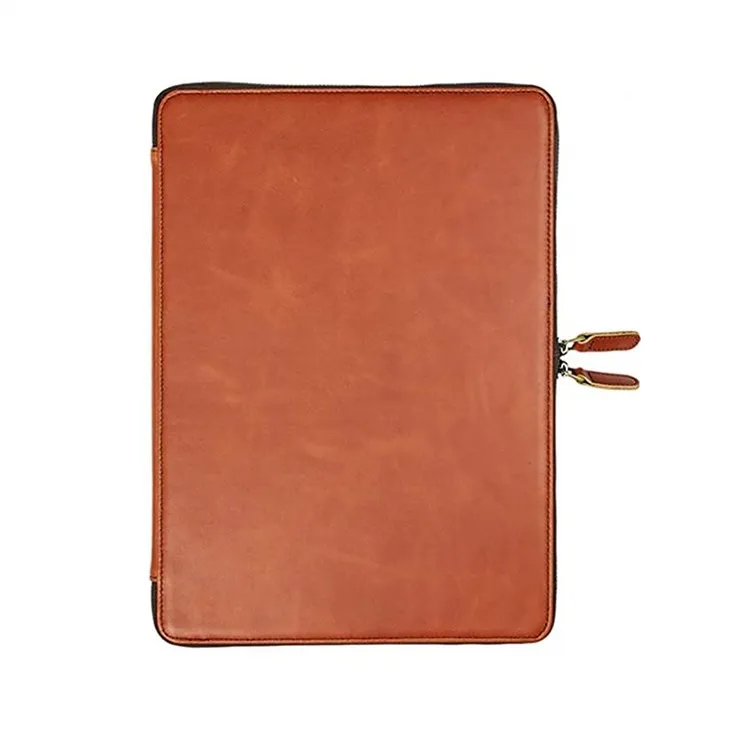 Leather Business Portfolio With Zipper Leather Business Portfolio With Zipper