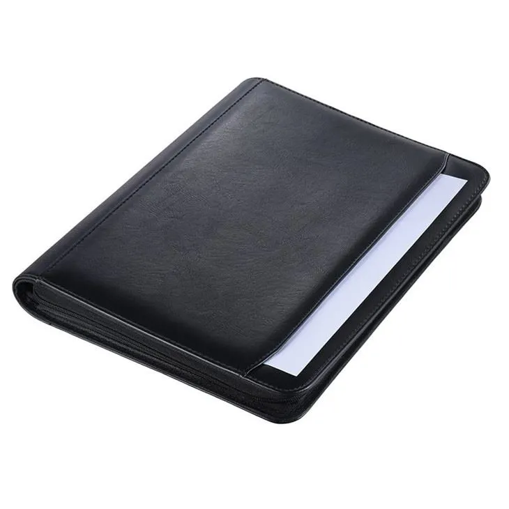 Business Portfolio Leather Ring Binder Folder