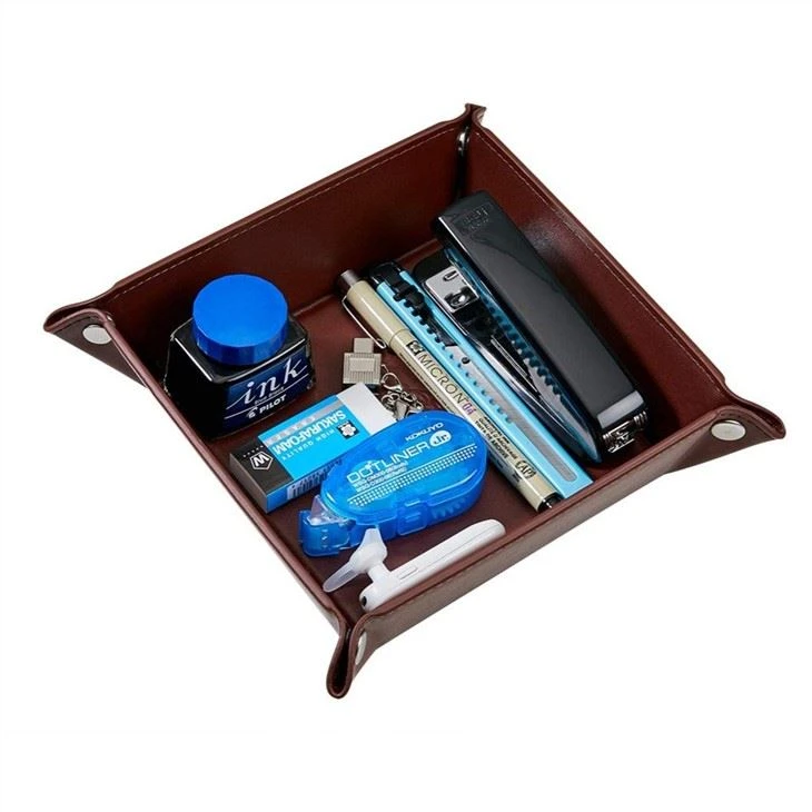 PU Leather Jewelry Case Storage Tray