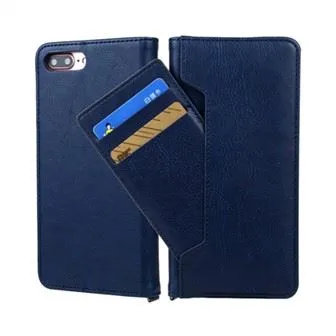 Lær Flip lommebok telefonveske