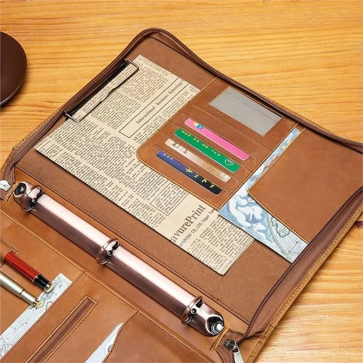 leather document folder