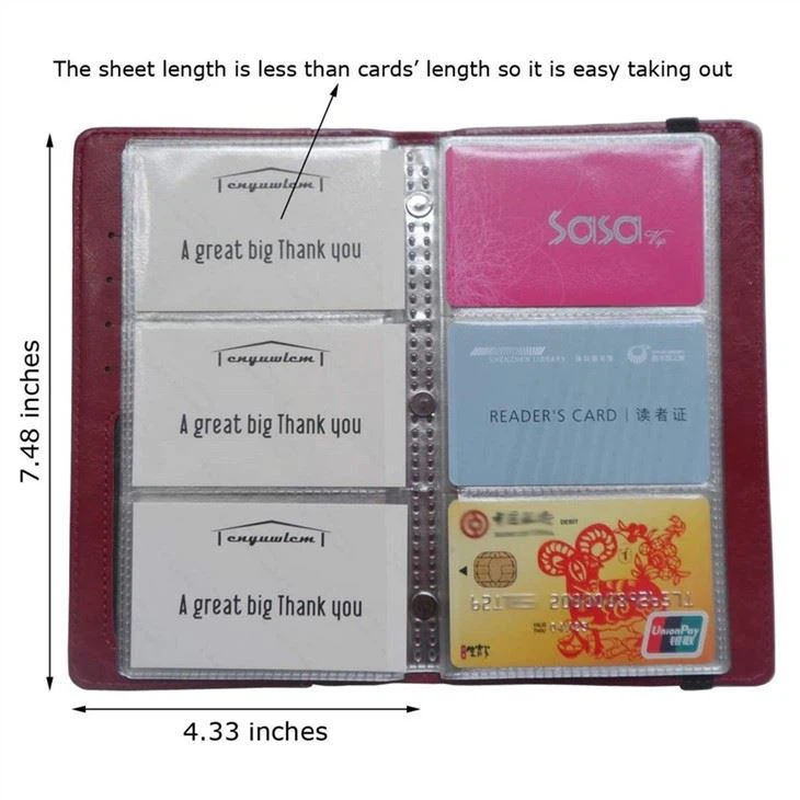 Slip Name Card Book Holder