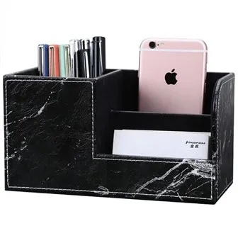 Skinn Desk Organizer Oppbevaringsboks