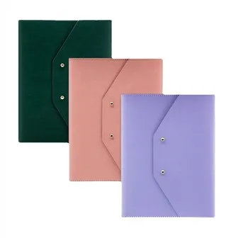 Notebook med trefoldet skinn