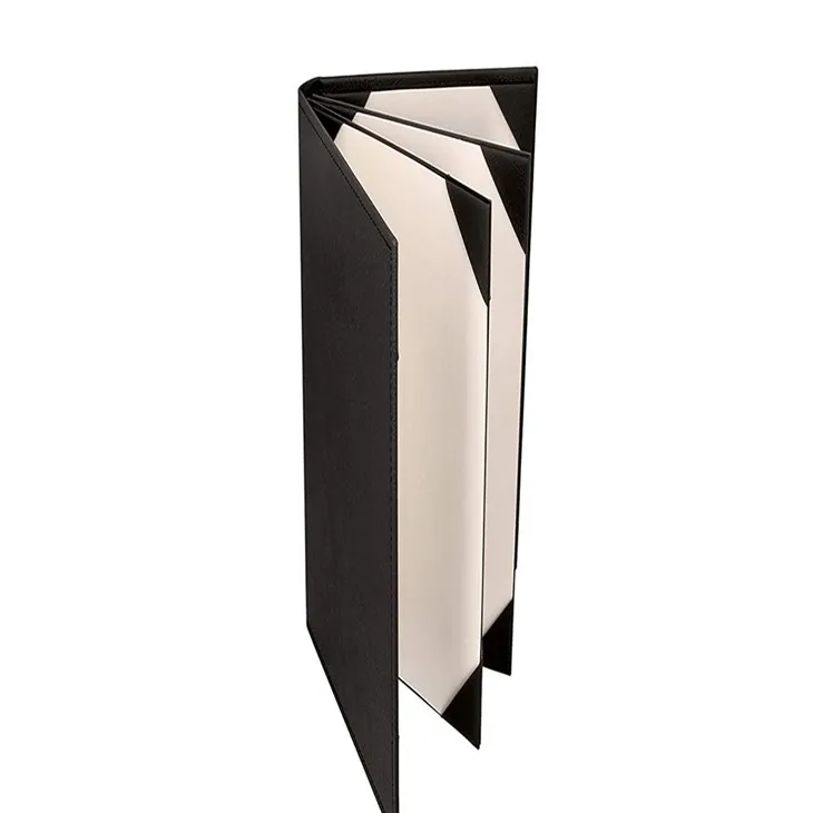 Black Leather Menu Folder