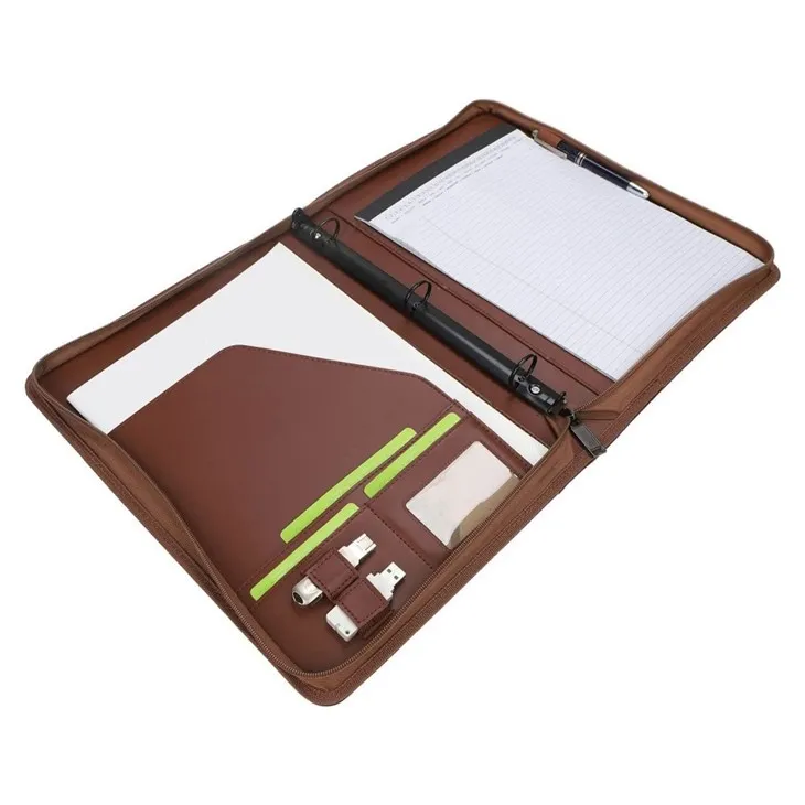 Leather Padfolio Document Organizer
