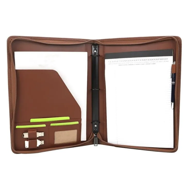 Leather Padfolio Document Organizer
